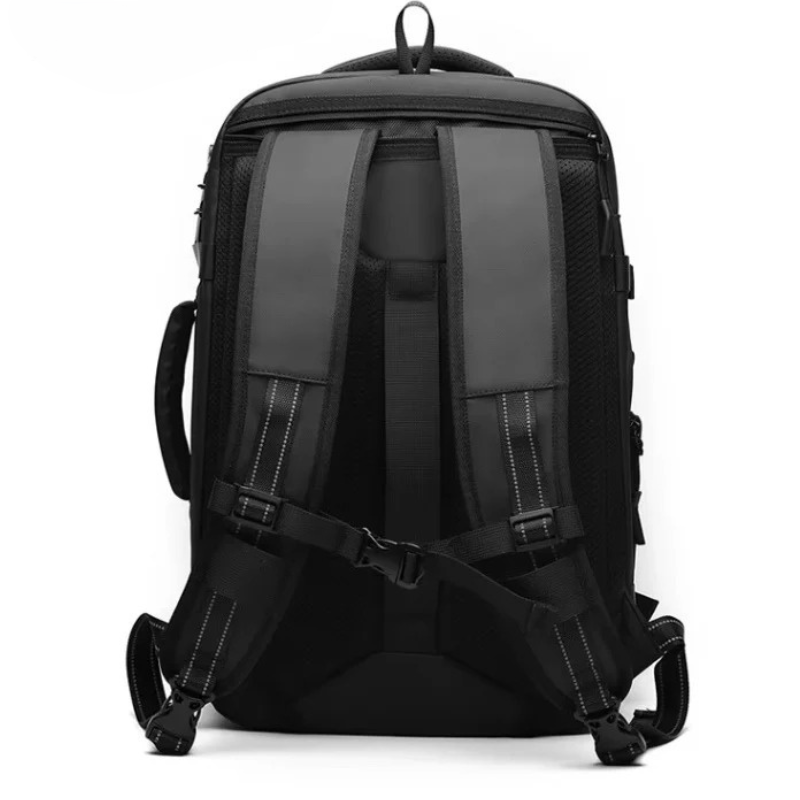 PARTA Sac à Dos de Voyage Sous Vide Extensible | Pompe Automatique, USB, Compartiment PC 17" et Grande Capacité