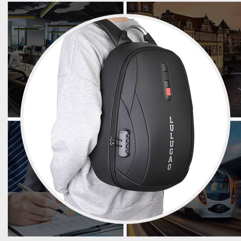 Sac à Dos Moto Noir Étanche ILM-MB01 - Rangement Casque Réfléchissant - Pour Voyage Et Sport