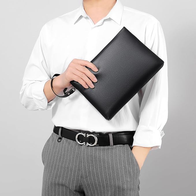 ClutchBag en Semi-Cuir Élégante avec Dragonne – Pochette Homme Chic