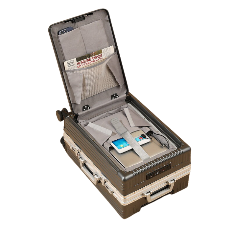 Valise Cabine Parta 20” Ouverture Frontale – Serrure TSA, 4 Roues 360°