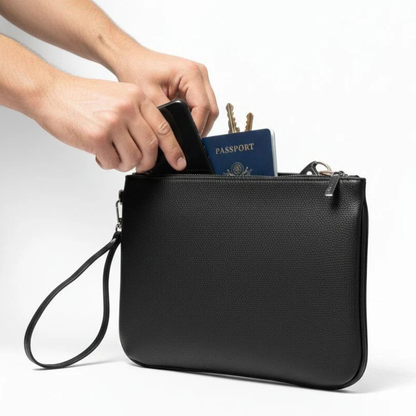 ClutchBag en Semi-Cuir Élégante avec Dragonne – Pochette Homme Chic