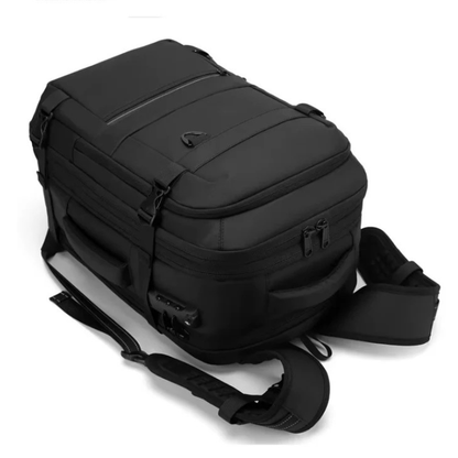 PARTA Sac à Dos de Voyage Sous Vide Extensible | Pompe Automatique, USB, Compartiment PC 17" et Grande Capacité