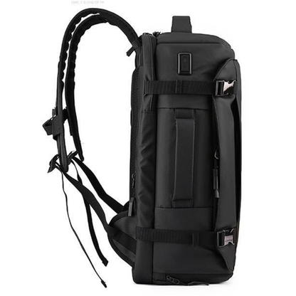 PARTA Sac à Dos Ordinateur Portable 17 Pouces – Imperméable, Grande Capacité, Port USB, Compartiment PC, Idéal pour le Travail, le Voyage en Cabine et les Week-ends (Noir)