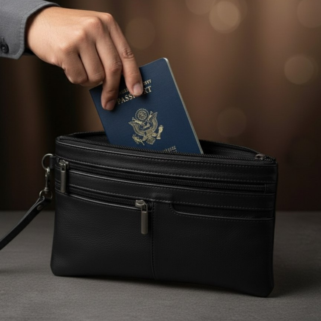 Clutch en cuir Parta élégant