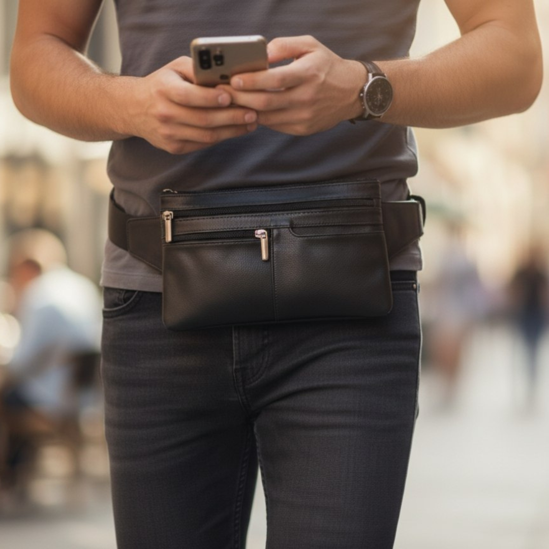 Parta Sac Banane en Cuir pour Homme