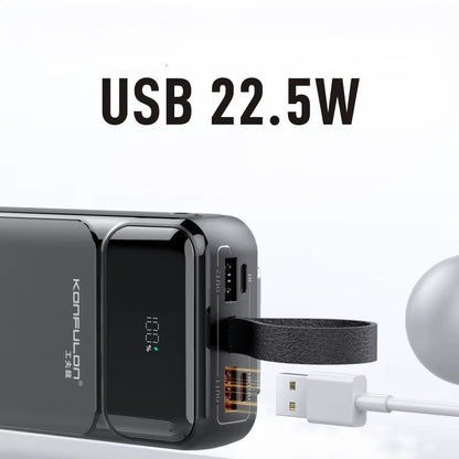 Powerbank Parta Édition Voyage – Batterie Externe de Luxe 20W PD avec Câble Intégré